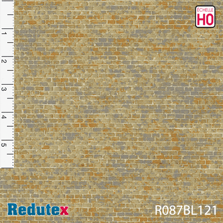 Texture adhésive mur de pierres ocre gris polychrome