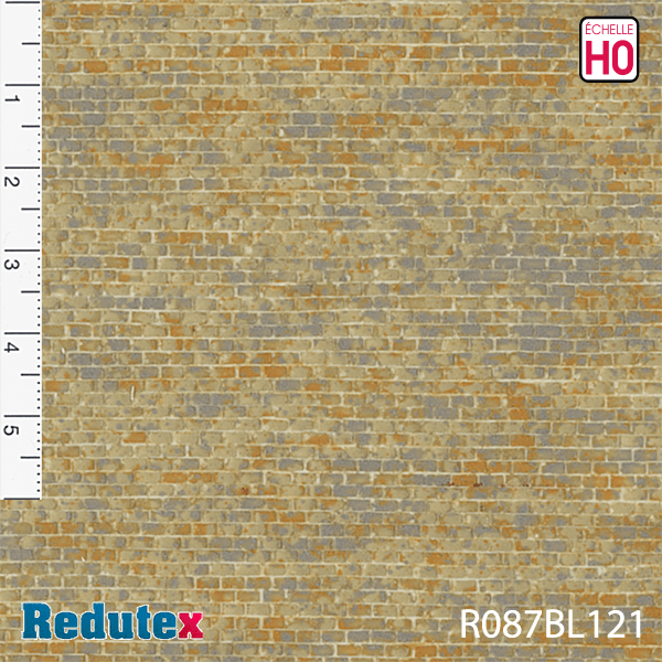 Texture adhésive mur de pierres ocre gris polychrome
