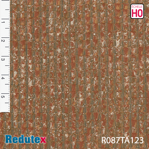 Texture adhésive tuiles canal 1/2 rondes polychromes
