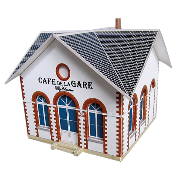 Ensemble de bâtiments en carton à découper "Bâtiments civils n°1"