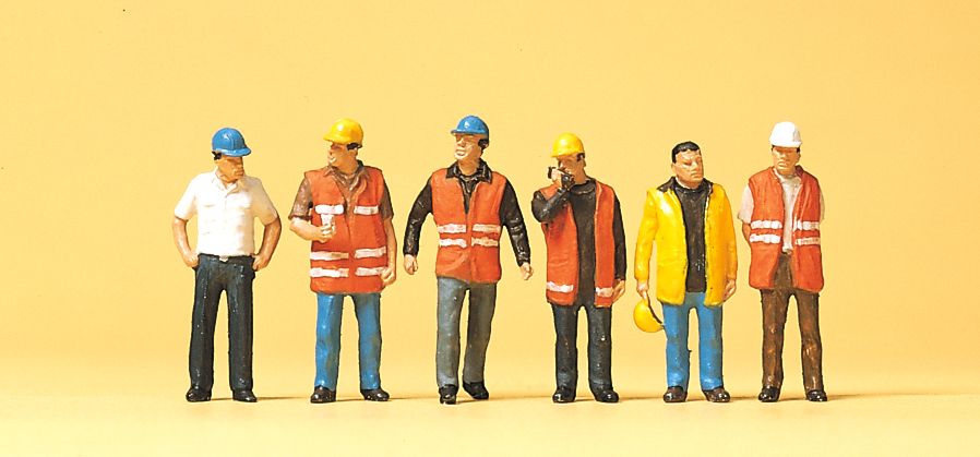 Ouvriers avec gilet de signalisation - H0 - Preiser
