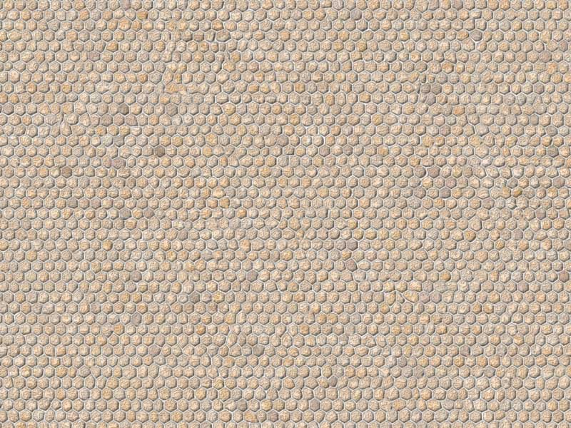Pierres hexagonales ferrugineuses