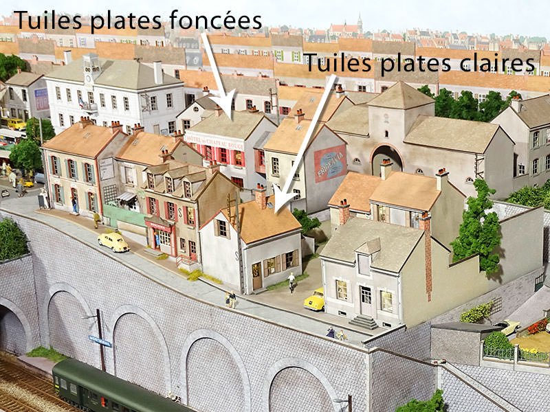 Tuiles plates claires
