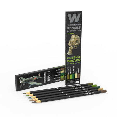 Set de 5 crayons acryliques de vieillissement et de patine - effets jeu d'ombrage
