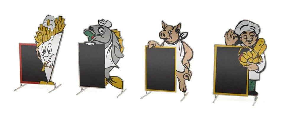 Lot de 4 panneaux publicitaires de trottoir