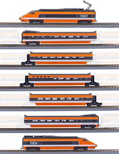 Coffret TGV Paris Sud-Est (TGV PSE) livrée orange à l'échelle Z - version analogique