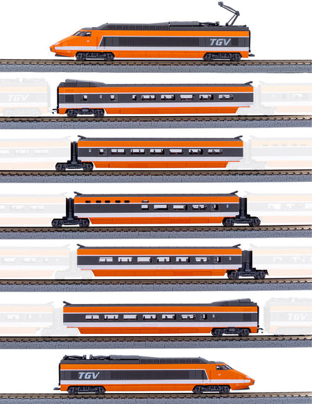Coffret TGV Paris Sud-Est (TGV PSE) livrée orange à l’échelle Z - version analogique