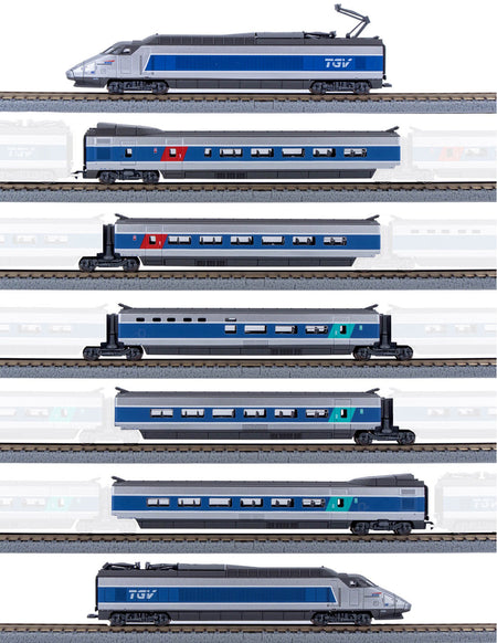 Coffret TGV Paris Sud-Est (TGV PSE)  livrée Atlantique à l’échelle Z - version analogique