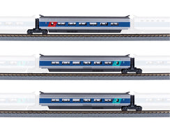 Coffret de 3 voitures supplémentaires TGV livrée Atlantique à l'échelle Z