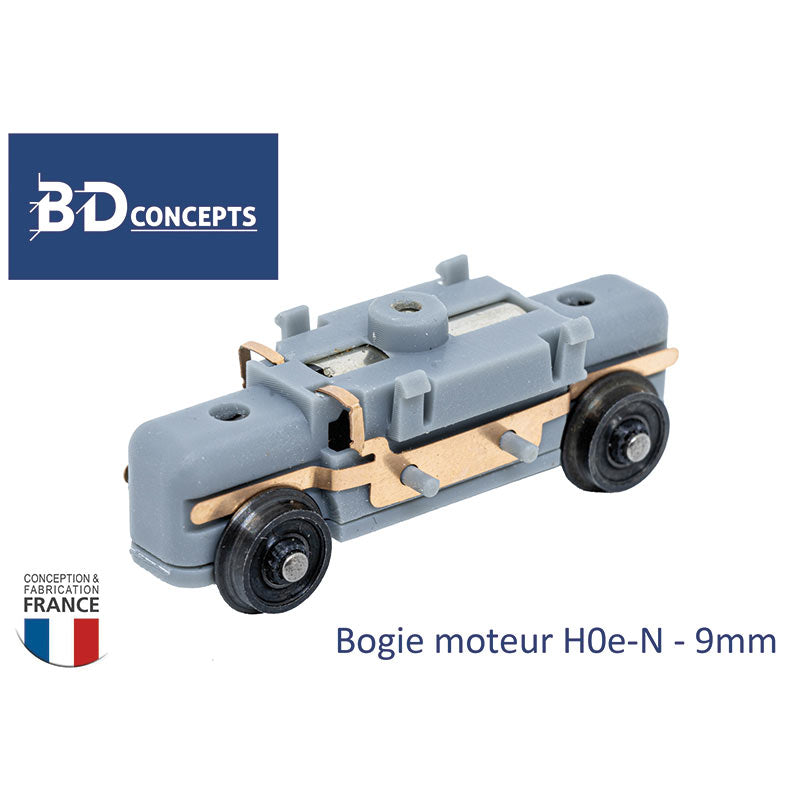 Bogie moteur H0e/N, entraxe 28 mm, écartement 9 mm