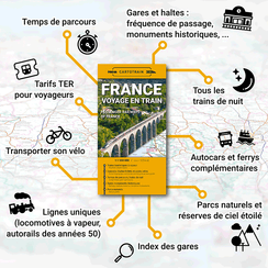 Carte papier "France voyage en train"