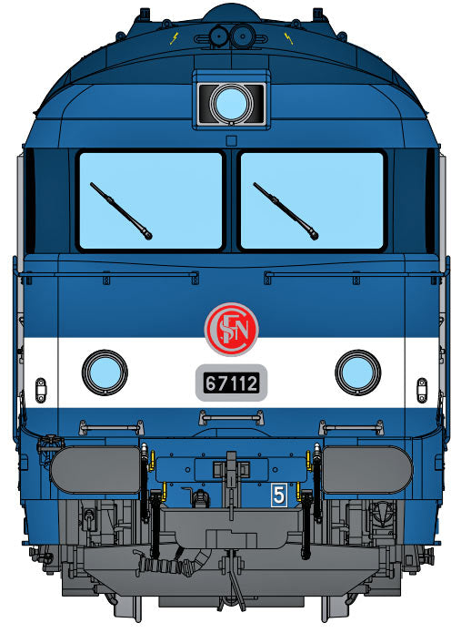 Locomotive Diesel BB 67112 (version d'origine), ép. III-IV, SNCF, éch 0 - DCC Sound