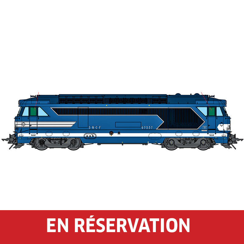 Locomotive Diesel BB 67337 (version d'origine), ép. III-IV, SNCF, éch 0 - DCC Sound