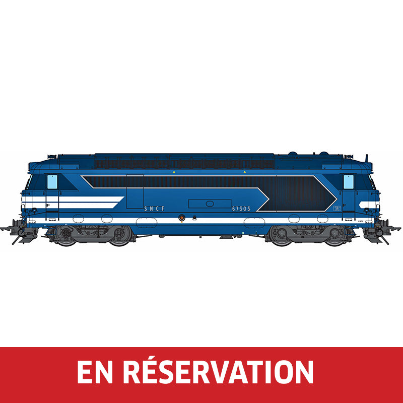Locomotive Diesel BB 67303 (cabine renforcée), ép. IV-V, SNCF, éch 0 - DCC Sound