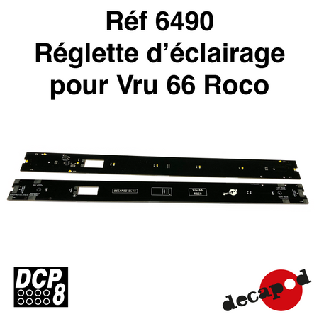 Réglette d'éclairage pour Vru 66 Roco