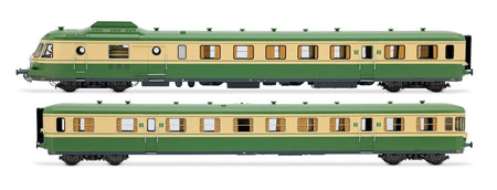 Autorail diesel RGP I avec remorque, livrée vert/crème, ép. IV, SNCF avec décodeur sonore