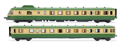 Autorail diesel RGP I avec remorque, livrée vert/crème ép. IV, SNCF