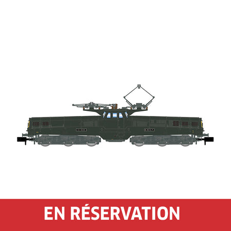 Locomotive électrique CC 14166, livrée verte/jaune, version fin de carrière, 4 lampes modernes, ép. IV, SNCF, éch. N