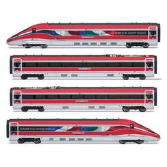 Coffret de 4 unités train "Frecciarossa 1000", publicité "Le plaisir d'un voyage nouveau" , ép. VI, DCC, FS Trenitalia