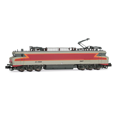 Locomotive électrique bicourant CC 21002, livrée gris « Béton » (logo « Beffara »), ép. IV-V, SNCF, avec décodeur sonore