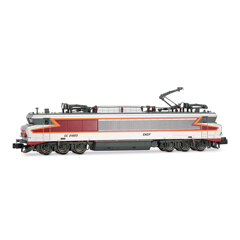 Locomotive électrique bicourant CC 21003, livrée argent, ép. IV, SNCF - analogique