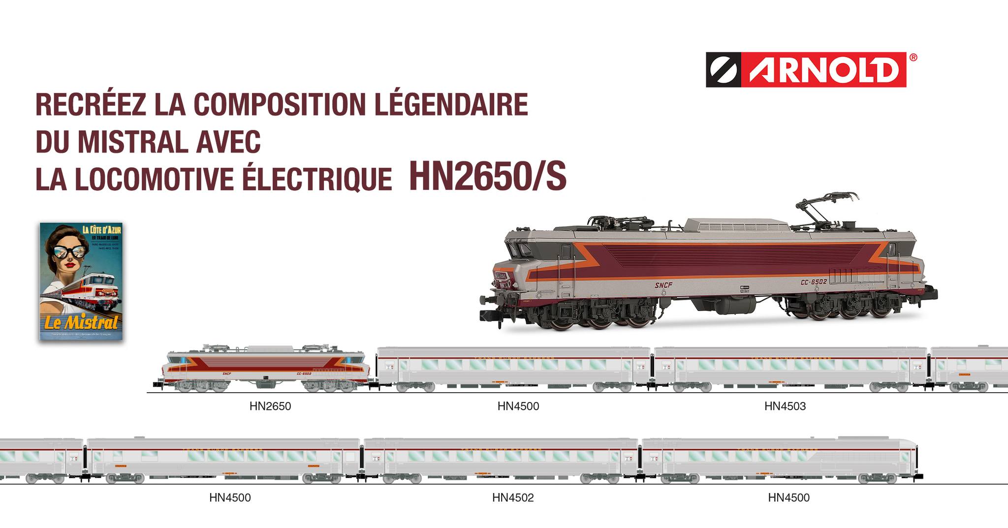 Locomotive électrique CC 6502 « Mistral », livrée d'origine argent