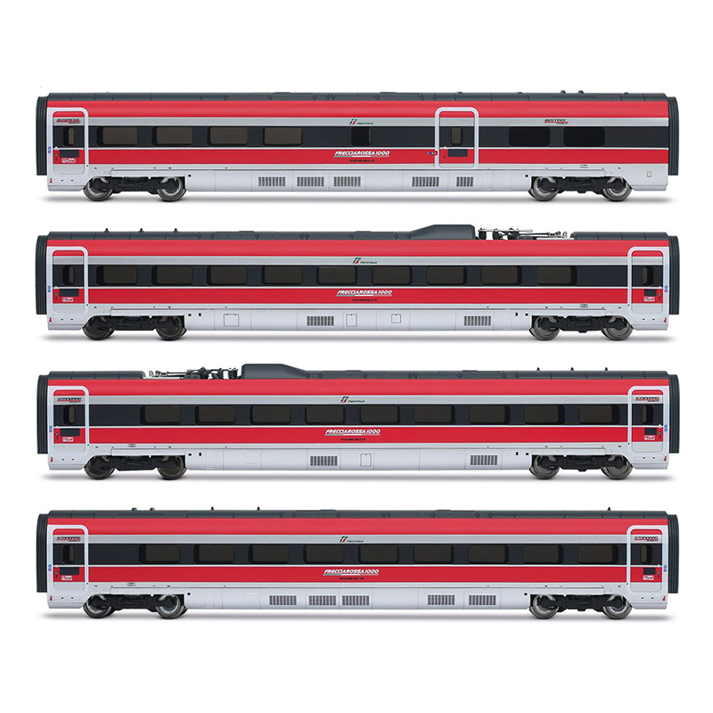 Coffret de 4 voitures intermédiaires du train « Frecciarossa 1000 », publicité « Le plaisir d'un voyage nouveau », ép. VI, FS Trenitalia