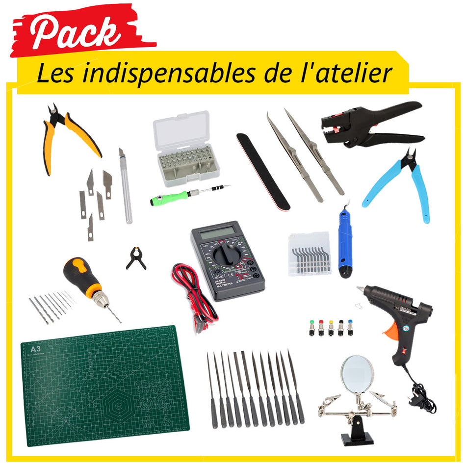 Pack d'outils "Les indispensables de l'atelier"