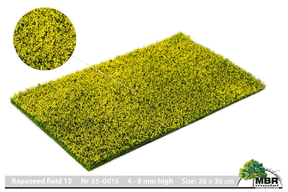 Tapis floqué pour champs et prairies - Prairie fleurie jaune - 4-8 mm 20 x 30 cm