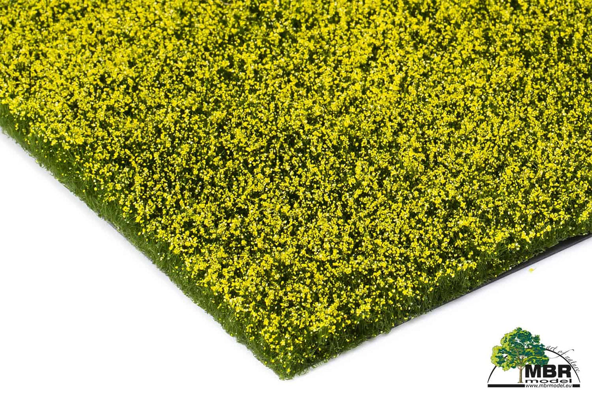 Tapis floqué pour champs et prairies - Prairie fleurie jaune - 4-8 mm 20 x 30 cm