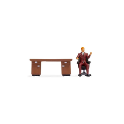 Mini-scène Au bureau - homme dans un fauteuil