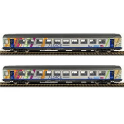Set de 2 voitures corail Alsace B11tu + B11tu, ép. VI, SNCF