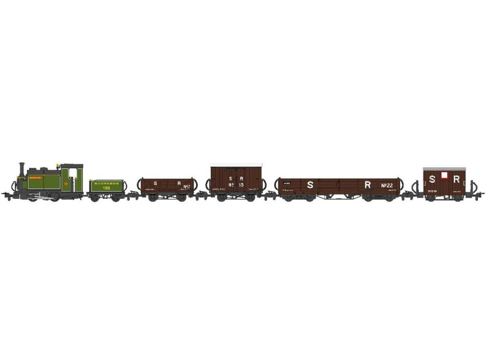 Coffret Édition Spéciale : Locomotive Large England 'Exmoor Pony' et 4 wagons, éch. 00-9, Lynton & Barnstaple