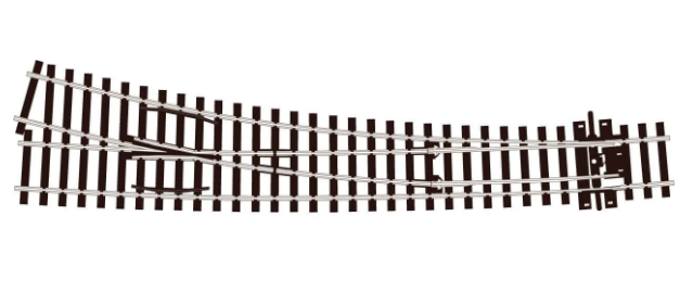 Aiguille enroulée à gauche electrofrog rayon 152 4mm / 762 mm éch. 00/H0 - code 75