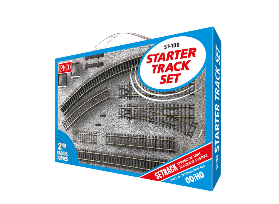 Coffret de départ voie Setrack échelle 00/H0 (code 100) - Rayon 2