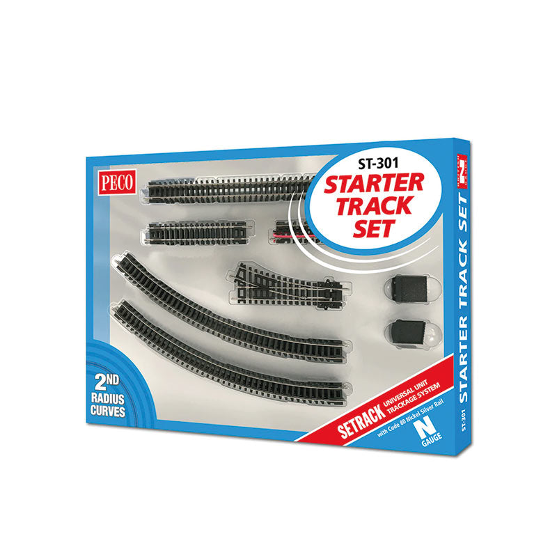 Coffret de départ voie Setrack échelle N (code 80) - Rayon 2