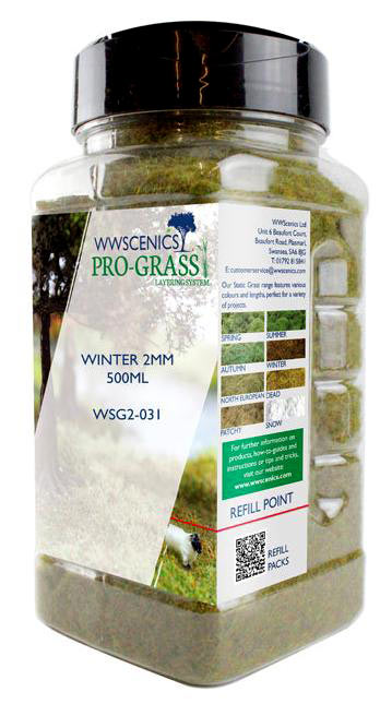 Fibres Static Grass 2 mm - Hiver - Flacon 500ml