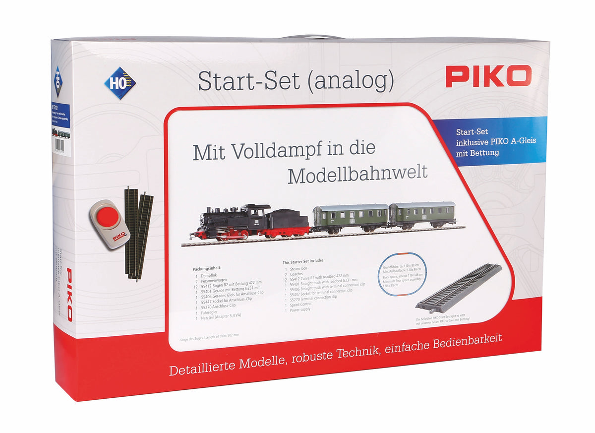 Coffret de départ DB, locomotive à vapeur 98‐003 avec tender et deux voitures voyageurs