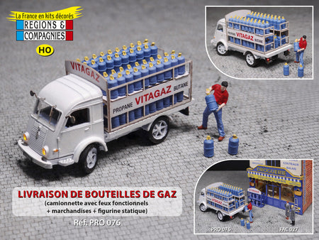 Livraison de bouteilles de gaz avec camion Renault Galion