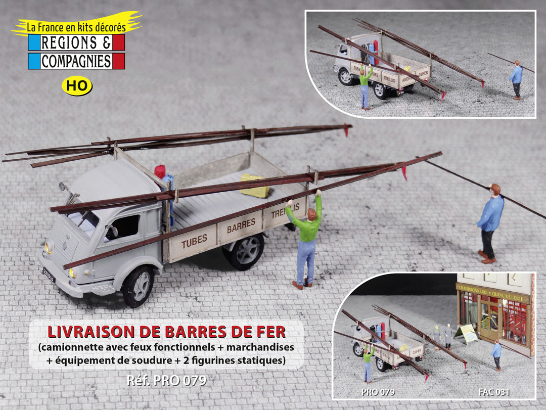 Livraison de barres de fer avec camion Renault Galion
