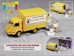 Livraison de sacs de farine avec camion Renault Galion