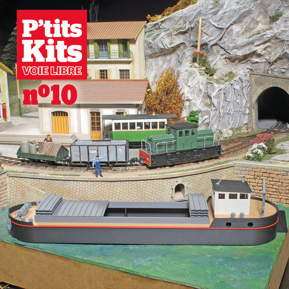La péniche Freycinet H0 - P'tits Kits Voie Libre