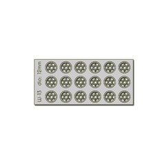 18 fenêtres rondes de 12 mm de diamètre, éch. H0/00