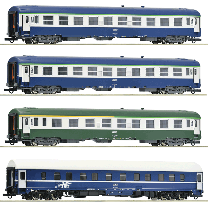 Coffret de 4 voitures du train "Arlberg-Express",  ép. IV, SNCF