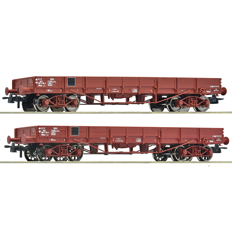 Coffret de 2 wagons à bords bas, ép. III-IV, SNCF, DC