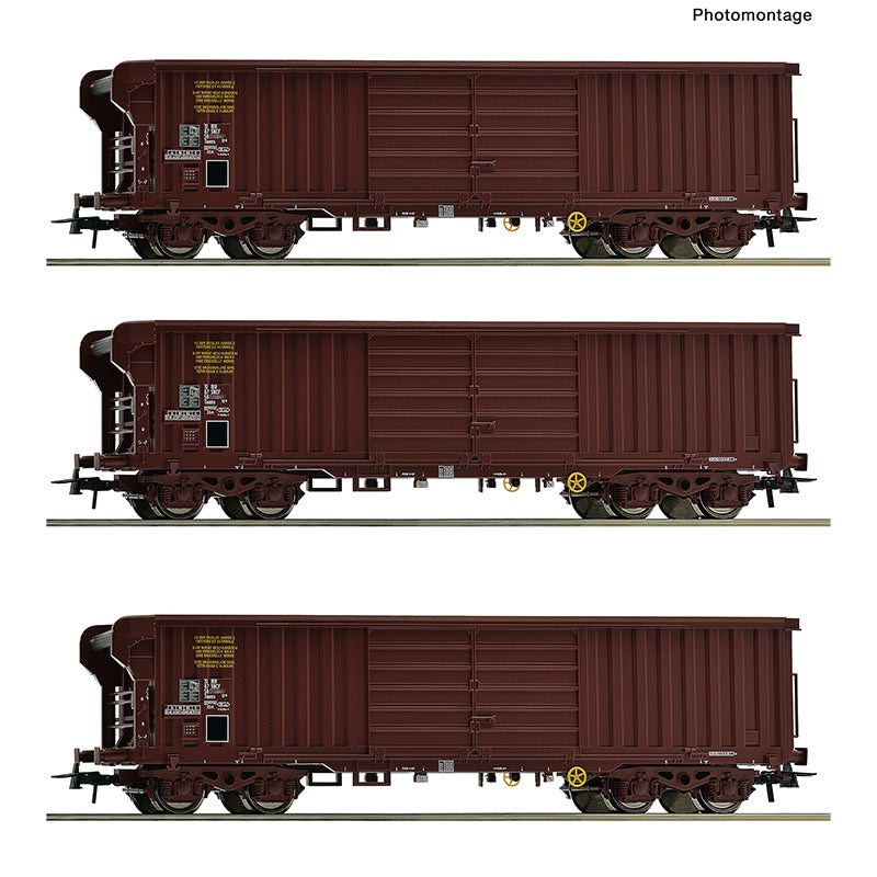 Coffret de 3 wagons à toit roulant type Taems, ép. IV, SNCF, DC