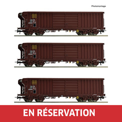 Coffret de 3 wagons à toit roulant, ép. IV, SNCF, DC