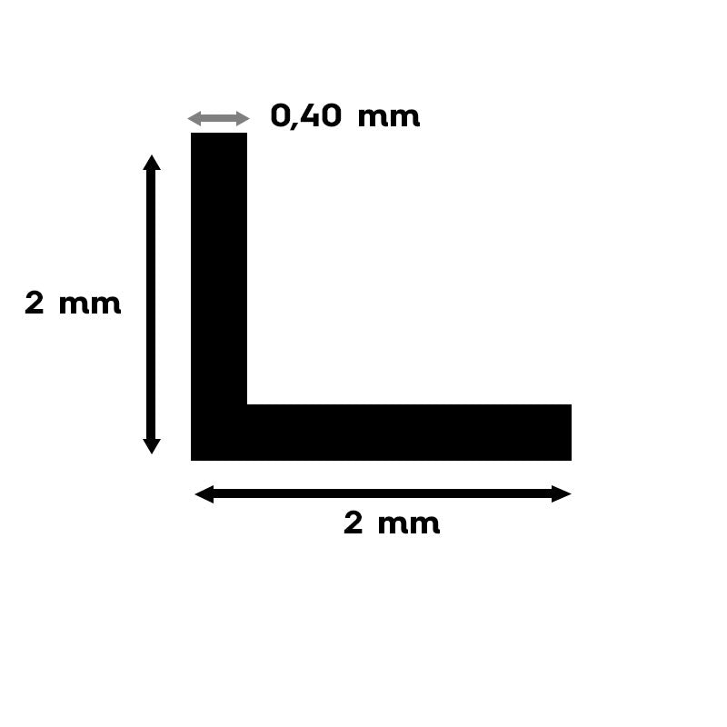 Profilé polystyrène en angle - 2 x 2 x 355 mm - EVG 292