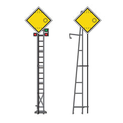 Signal PLM sur mât en treillis - Avertissement, ép. II à V