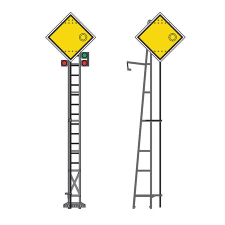 Signal PLM sur mât en treillis - Avertissement, ép. II à V